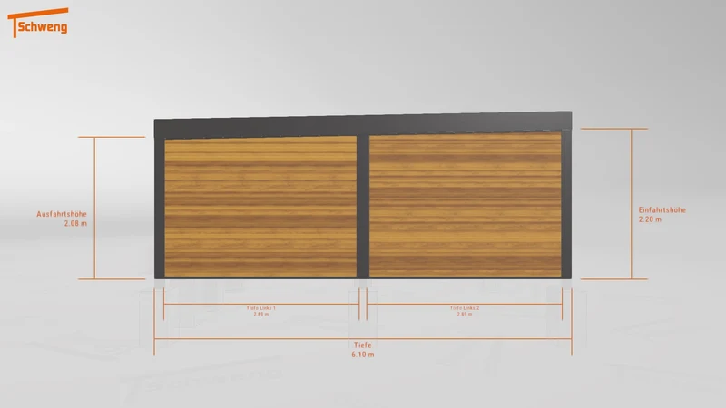 #DE Schweng Flachdachcarport C600 (ID mj252g) #MTG