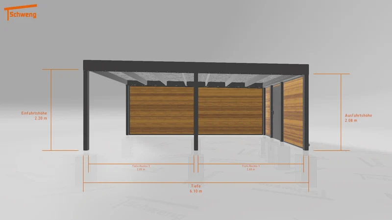 #DE Schweng Flachdachcarport C600 (ID mj252g) #MTG