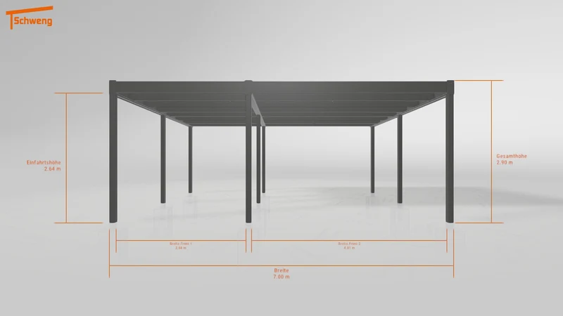 #DE Schweng Flachdachcarport C600 (ID w3x7xb) #MTG