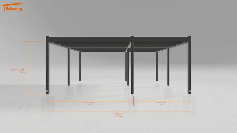 #DE Schweng Flachdachcarport C600 (ID w3x7xb) #MTG