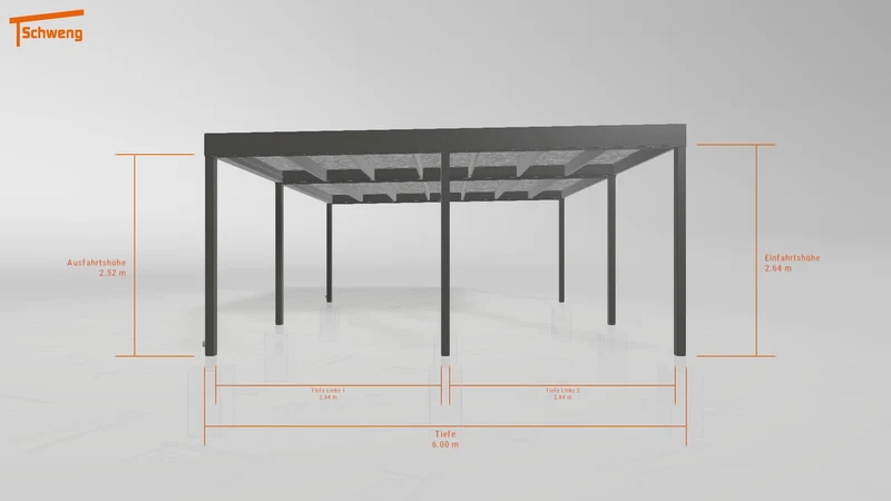 #DE Schweng Flachdachcarport C600 (ID w3x7xb) #MTG
