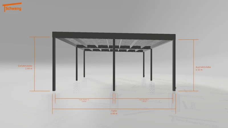 #DE Schweng Flachdachcarport C600 (ID w3x7xb) #MTG