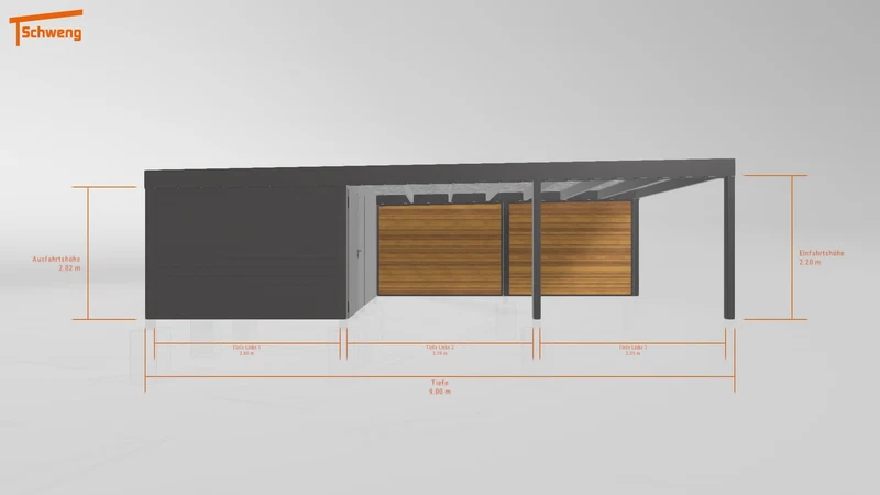 #DE Schweng Flachdachcarport C600+ (ID 85pdp7) #MTG