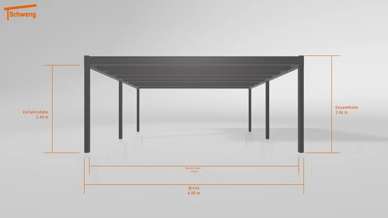 #DE Schweng Flachdachcarport C600+ (ID pbpv2y)