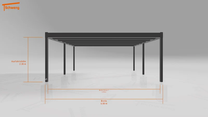 #DE Schweng Flachdachcarport C600+ (ID pbpv2y)