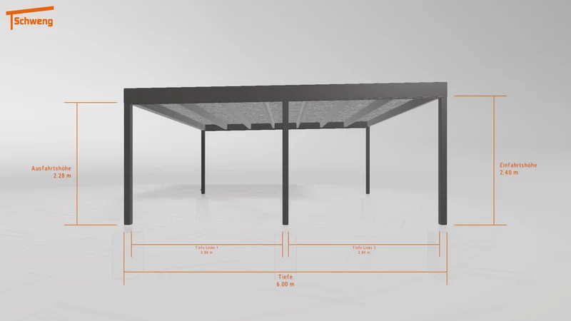 #DE Schweng Flachdachcarport C600+ (ID pbpv2y)