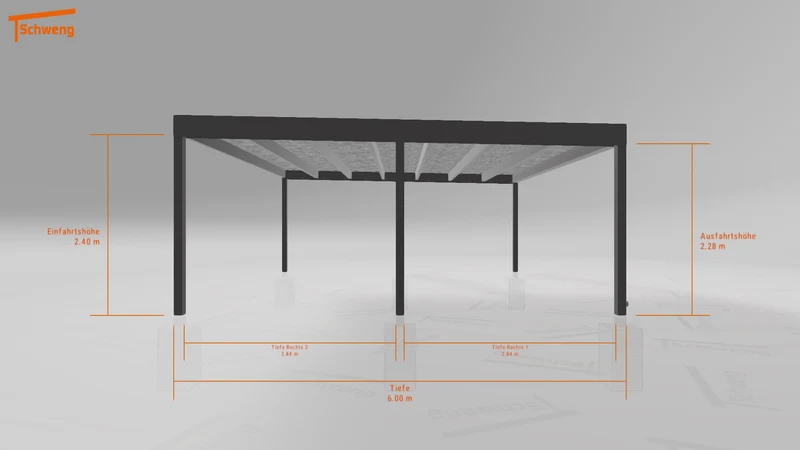 #DE Schweng Flachdachcarport C600+ (ID pbpv2y)
