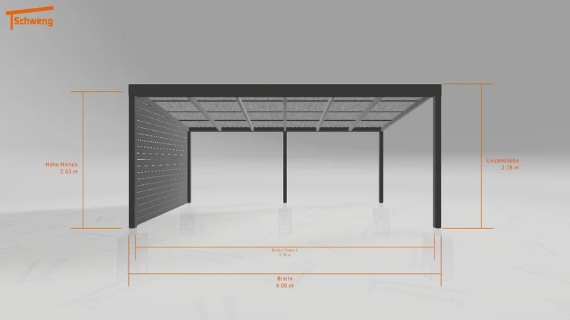 #DE Schweng Pultdachcarport S400 (ID w3x4p4) #MTG
