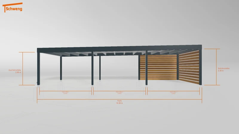 #DE Schweng Flachdachcarport C600+ (ID w3xd8y) #MTG