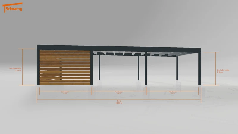 #DE Schweng Flachdachcarport C600+ (ID w3xd8y) #MTG