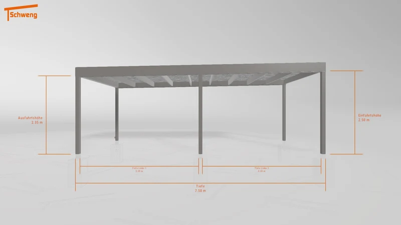 #DE Schweng Flachdachcarport C600+ (ID rjn5xx) #MTG