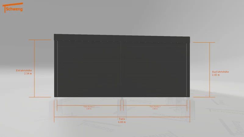 #DE Schweng Flachdachcarport C600+ (ID mj2v3g) #MTG