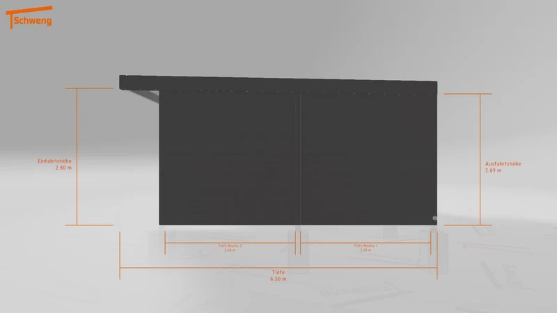#DE Schweng Flachdachcarport C600+ (ID zbwddv) #MTG