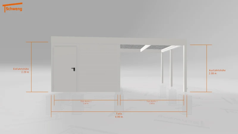 #DE Schweng Flachdachcarport C600 (ID jj87kw) #MTG