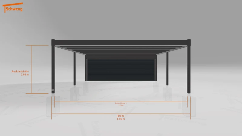 #DE Schweng Flachdachcarport C600+ (ID g75dqn) #MTG