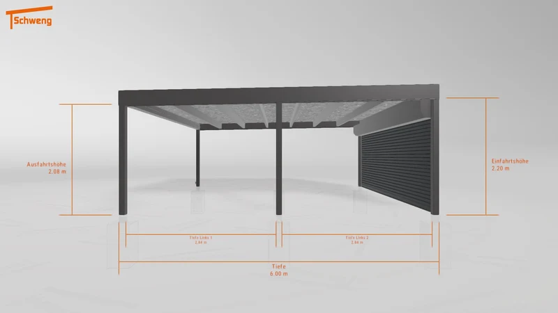 #DE Schweng Flachdachcarport C600+ (ID g75dqn) #MTG