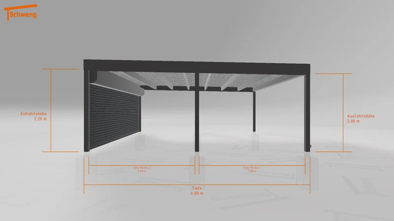 #DE Schweng Flachdachcarport C600+ (ID g75dqn) #MTG