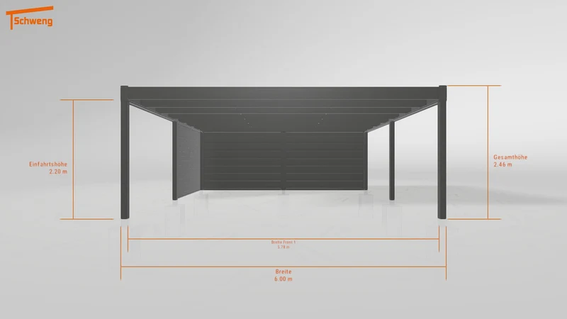 #DE Schweng Flachdachcarport C600 (ID mj24r5)