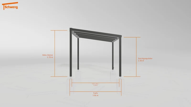 #DE Schweng Pultdachcarport S350 (ID ygj37g)