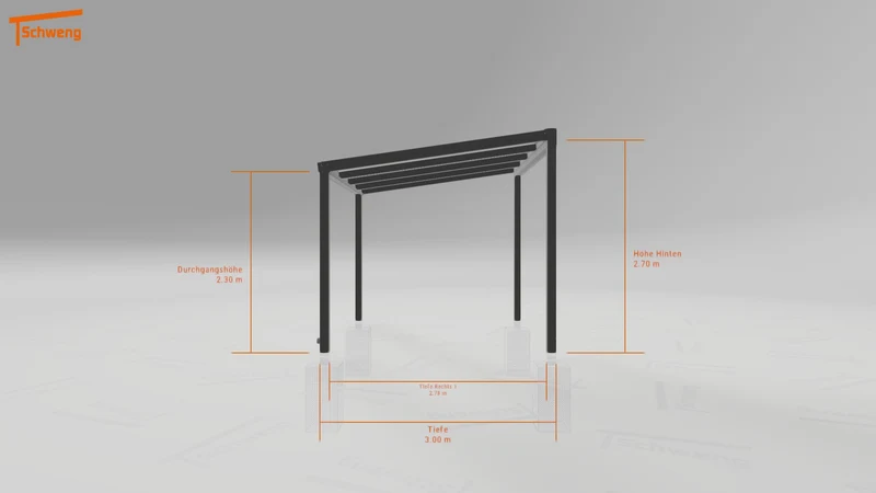 #DE Schweng Pultdachcarport S350 (ID ygj37g)