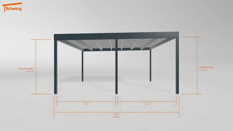 #DE Schweng Flachdachcarport C600+ (ID zbw9d4)