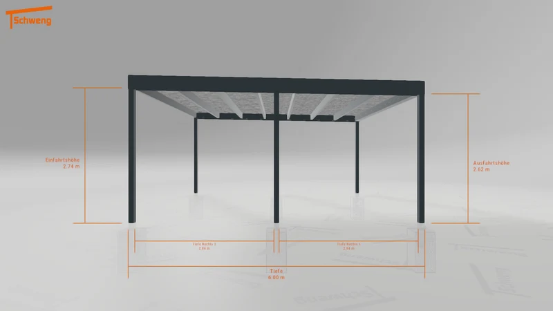 #DE Schweng Flachdachcarport C600+ (ID zbw9d4)