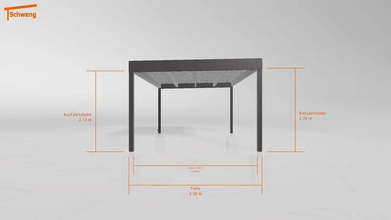 #DE Schweng Flachdachcarport C600+ (ID 77bx97)