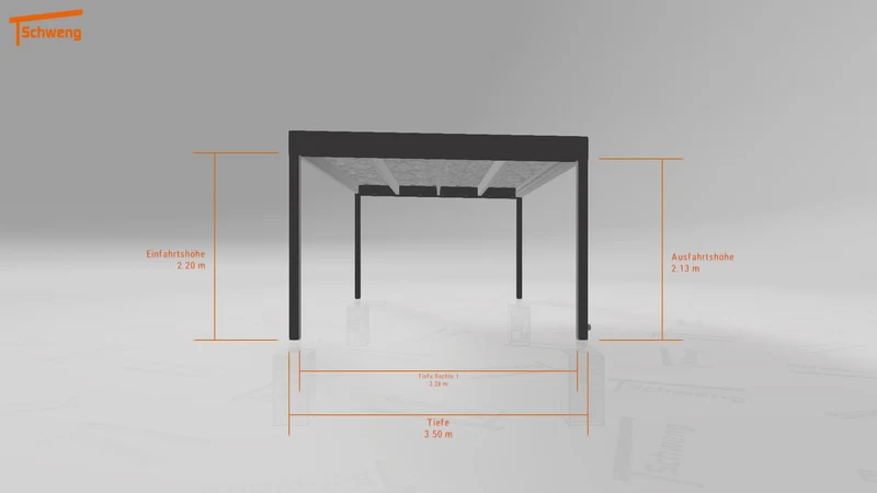 #DE Schweng Flachdachcarport C600+ (ID 77bx97)