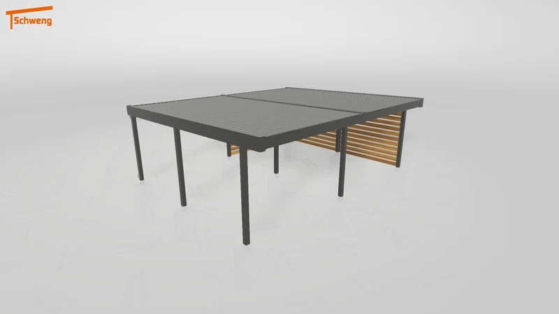#AT Schweng Flachdachcarport C600 (ID w3x474)