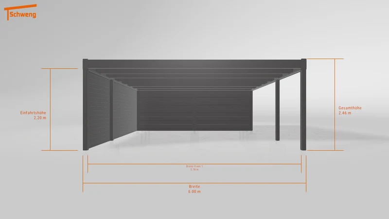 #DE Schweng Flachdachcarport C600+ (ID 77b3gv) #MTG