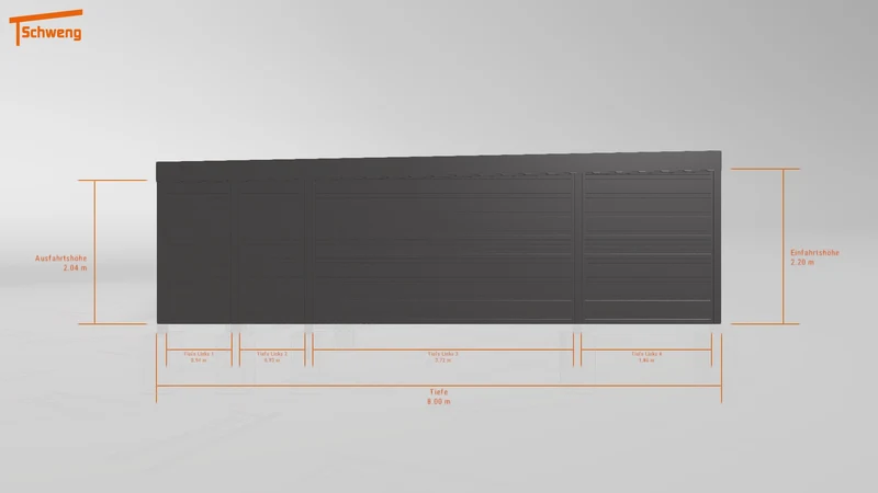 #DE Schweng Flachdachcarport C600+ (ID 77b3gv) #MTG