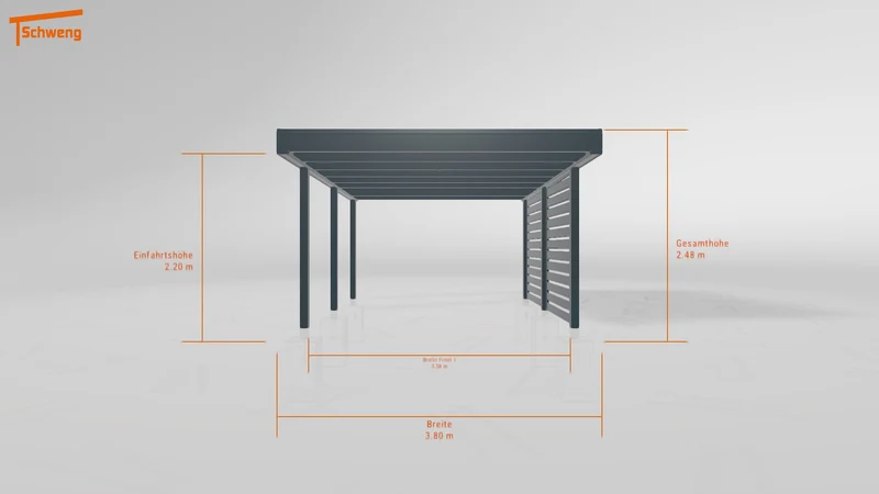 #DE Schweng Flachdachcarport C600+ (ID dvnqk8)