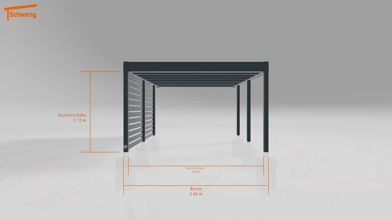 #DE Schweng Flachdachcarport C600+ (ID dvnqk8)