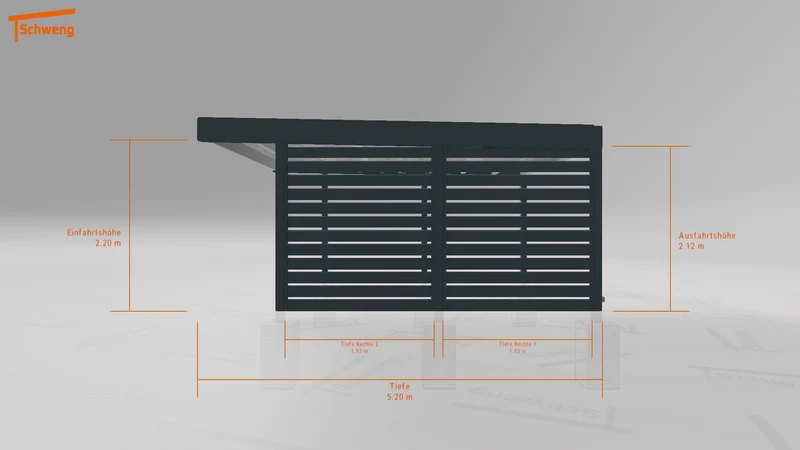 #DE Schweng Flachdachcarport C600+ (ID dvnqk8)