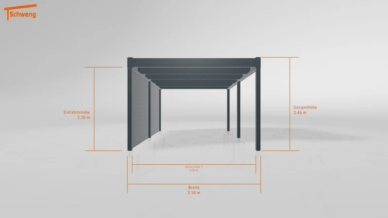 #DE Schweng Flachdachcarport C600 (ID g75d74)