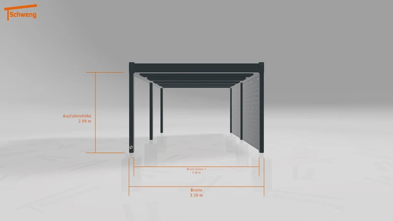 #DE Schweng Flachdachcarport C600 (ID g75d74)