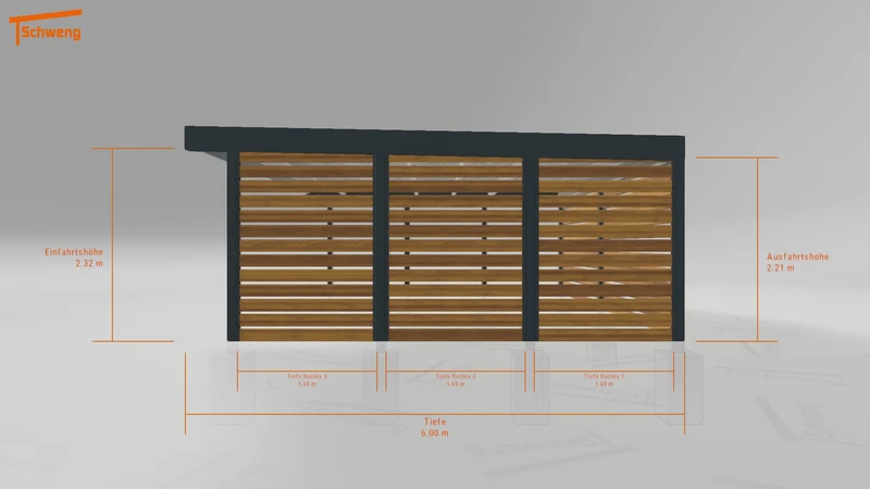 #DE Schweng Flachdachcarport C600+ (ID zbw9m7) #MTG