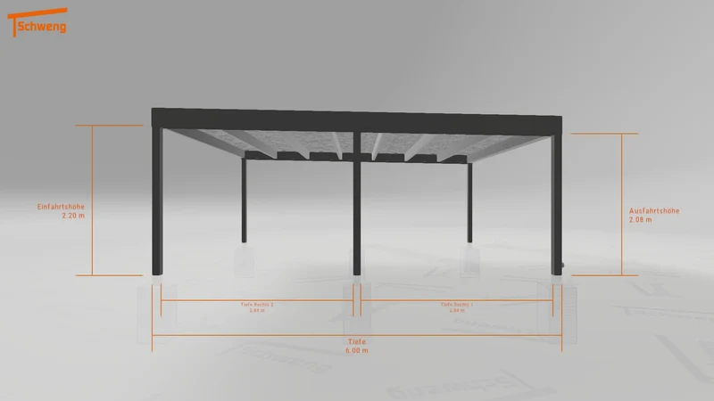 #DE Schweng Flachdachcarport C600+ (ID g75r3p) #MTG