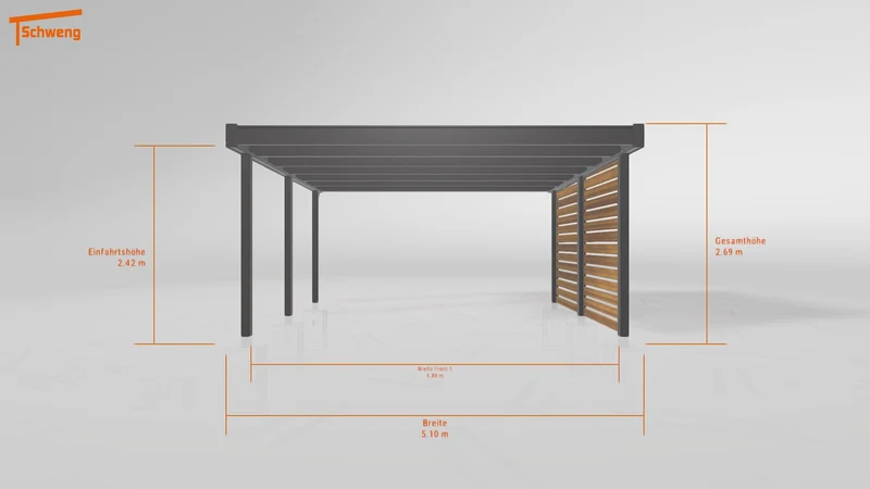 #DE Schweng Flachdachcarport C600+ (ID bkpzqq) #MTG