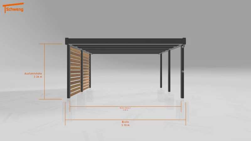 #DE Schweng Flachdachcarport C600+ (ID bkpzqq) #MTG