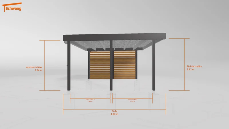 #DE Schweng Flachdachcarport C600+ (ID bkpzqq) #MTG