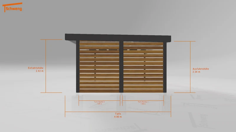 #DE Schweng Flachdachcarport C600+ (ID bkpzqq) #MTG