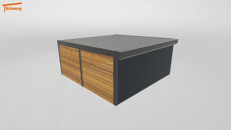 #DE Schweng Flachdachcarport C600 (ID 42wy57)