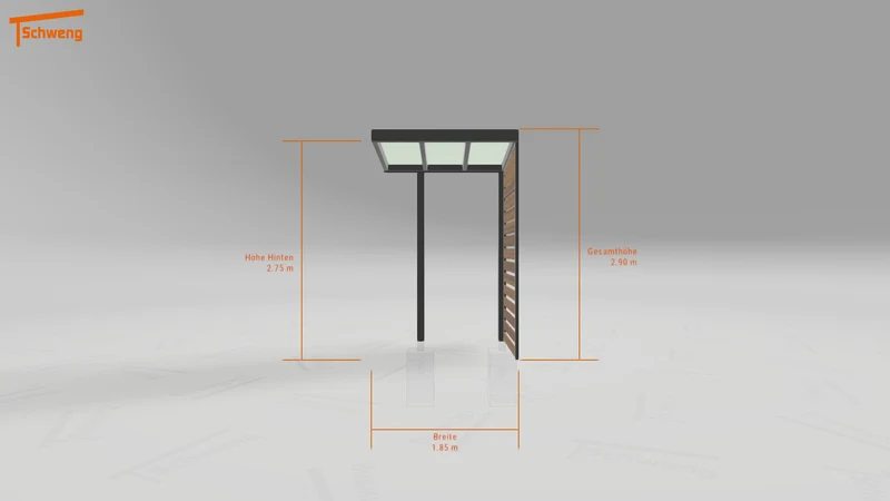 #DE Schweng Pultdachcarport S350 (ID x78dp3)