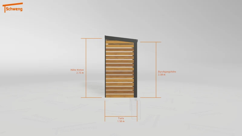 #DE Schweng Pultdachcarport S350 (ID x78dp3)