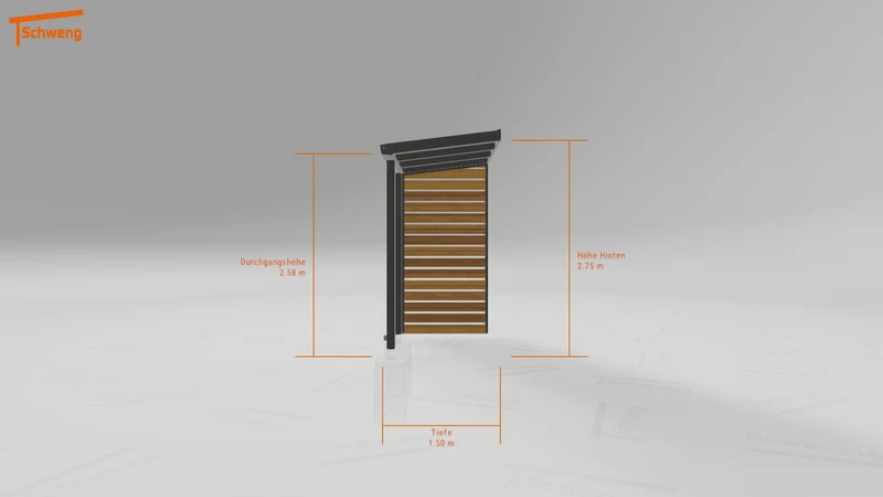 #DE Schweng Pultdachcarport S350 (ID x78dp3)