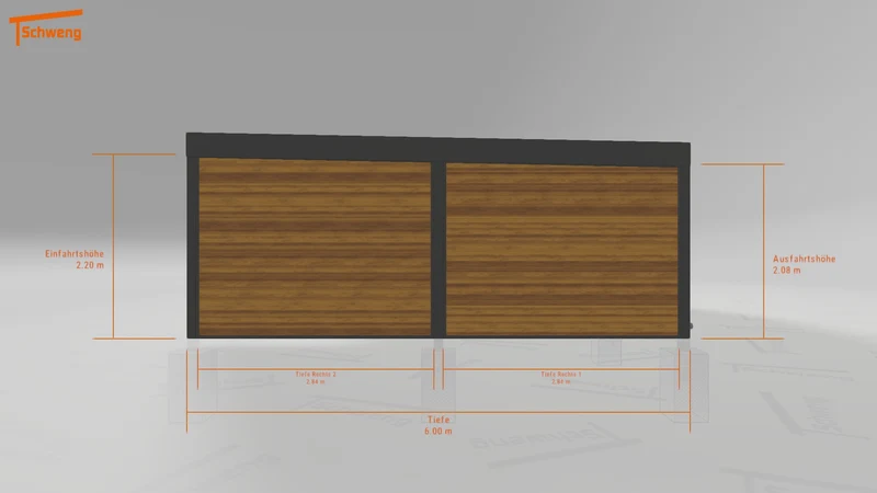 #DE Schweng Flachdachcarport C600+ (ID jj874q) #MTG