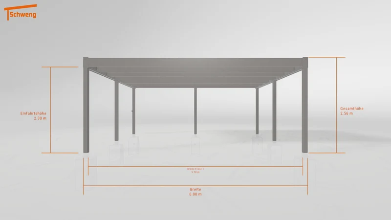 #DE Schweng Flachdachcarport C600 (ID k2jmkd)
