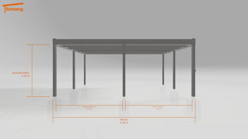 #DE Schweng Flachdachcarport C600 (ID k2jmkd)
