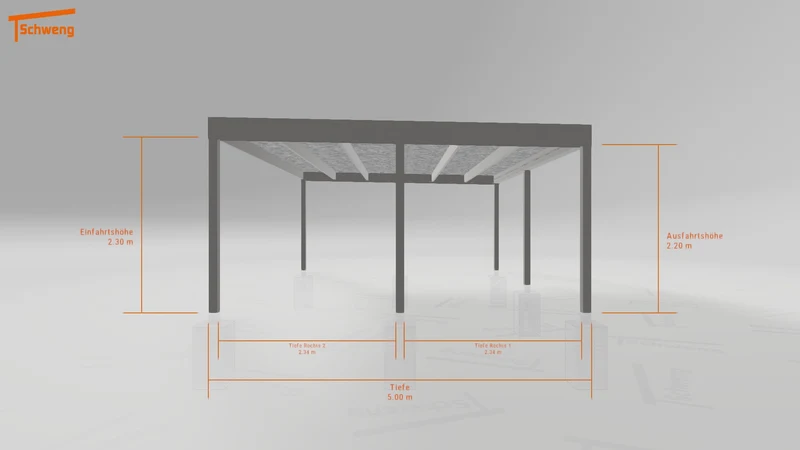#DE Schweng Flachdachcarport C600 (ID k2jmkd)
